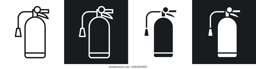 Fire extinguisher icon pack for app and website ui designs.