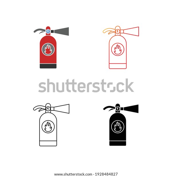 Fire extinguisher icon\
pack, eps 10