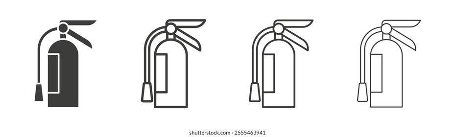 Fire extinguisher icon pack. vector illustration