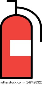 Fire extinguisher icon, portable device to extinguish fires or small fires