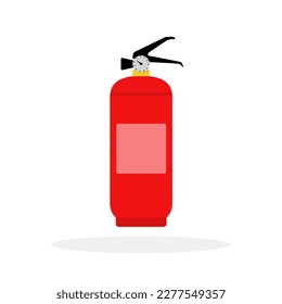 Fire extinguisher icon. Fire extinguisher red icon. Vector illustration. Firefighter equipment