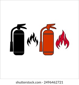 Fire extinguisher icon. Fire safety.