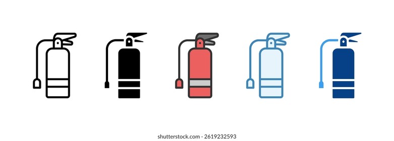 Fire Extinguisher Icon Set Multiple Style Collection