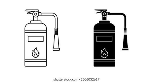 fire extinguisher icon set. fire extinguisher symbol. modern design isolated on white background