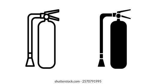 Fire extinguisher Icon set. Symbol isolated white background. vector illustration. color editable.