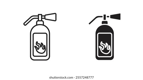 Fire extinguisher Icon set. vector illustration set