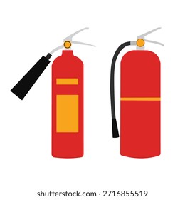 Icono del extintor de incendios conjunto Ilustración vectorial. Ideal para proyectos de prevención de incendios, respuesta a emergencias y comunicación de seguridad.