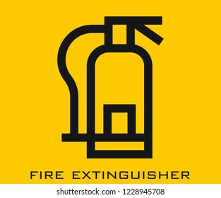 Fire extinguisher icon signs