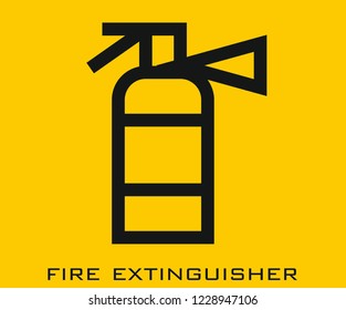 Fire extinguisher icon signs