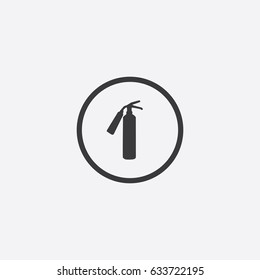Fire Extinguisher icon silhouette vector illustration

