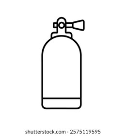 fire extinguisher icon Simple outline illustration