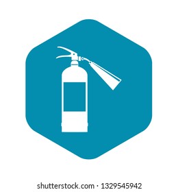 Fire extinguisher icon in simple style isolated on white background