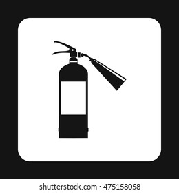 Fire extinguisher icon in simple style isolated on white background. Equipment fire symbol