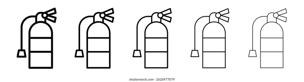Fire extinguisher icon Simple thin line flat symbol