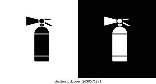 Fire extinguisher icon in solid flat trendy design style.