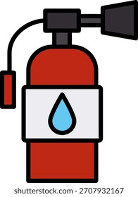 Signo del arte del símbolo del icono del extintor de incendios