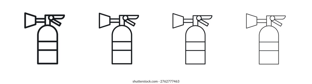 Fire extinguisher icon symbol. Modern, simple line stroke collection
