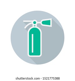 Fire extinguisher icon template color editable. Fire danger. Fire protection symbol vector sign isolated on grey background. Simple logo vector illustration for graphic and web design