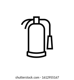 Fire extinguisher icon template, Fire extinguisher symbol vector sign in outline style on white background