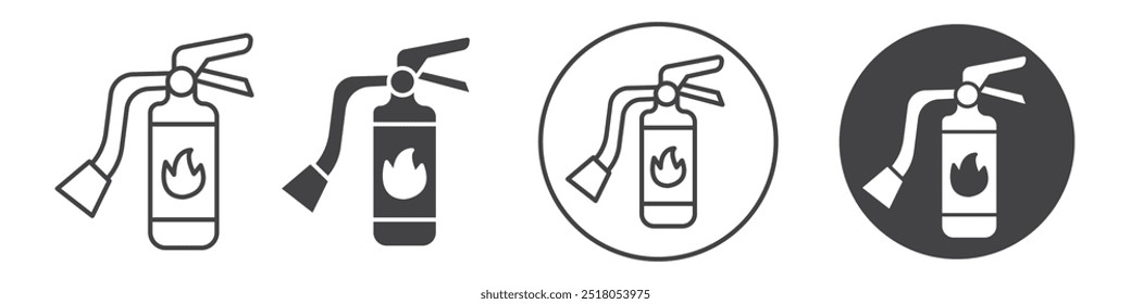 Fire extinguisher icon thin line illustration