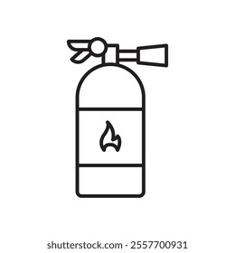 Fire extinguisher icon Thin line art collection