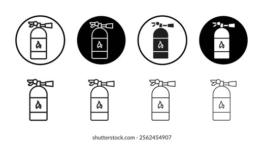 Fire extinguisher icon Thin line flat illustration