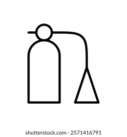 Fire extinguisher icon Thin line vector