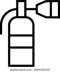 fire extinguisher icon. Thin linear style design isolated on white background