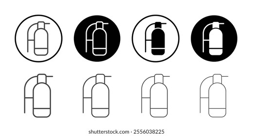 Fire extinguisher icon Thin outline art symbol