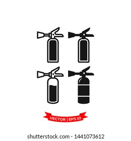 fire extinguisher icon in trendy flat style