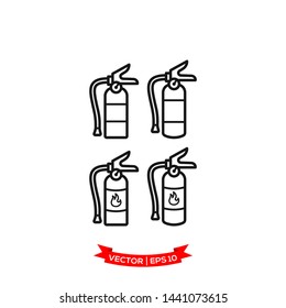 fire extinguisher icon in trendy flat style
