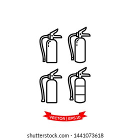 fire extinguisher icon in trendy flat style