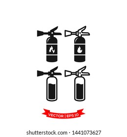 fire extinguisher icon in trendy flat style