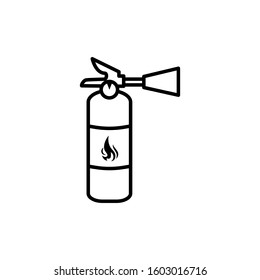 fire extinguisher icon trendy flat design
