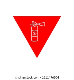 fire extinguisher icon in trendy flat design