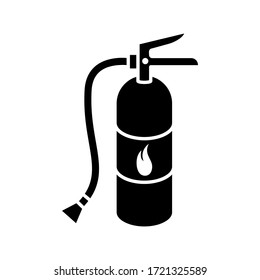 Fire extinguisher icon in trendy flat design