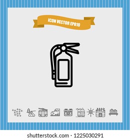 Fire extinguisher icon vector