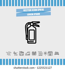 Fire extinguisher icon vector