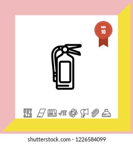 Fire extinguisher icon vector