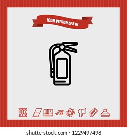 Fire extinguisher icon vector