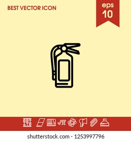 Fire extinguisher icon vector