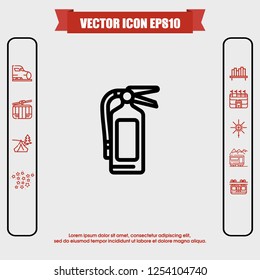 Fire extinguisher icon vector