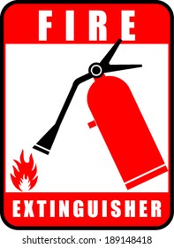 Fire extinguisher, icon vector 