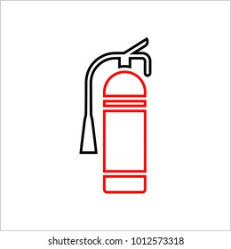 Fire Extinguisher Icon Vector Art Illustration