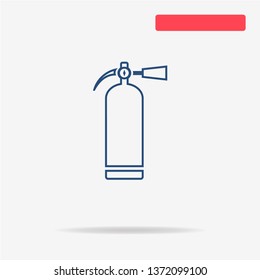 Fire extinguisher icon. Vector concept illustration for design.