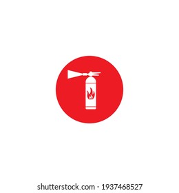 Fire extinguisher icon vector design logo template