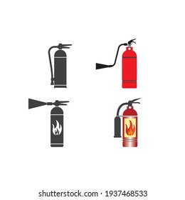 Fire extinguisher icon vector design logo template