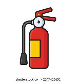 fire extinguisher icon vector design template in white background