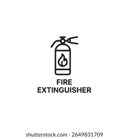 Ilustração de arte de design de vetor de ícone de Extintor de Fogo