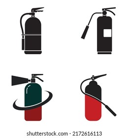diseño plano vectorial del icono del extintor de incendios
